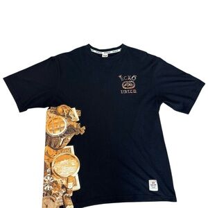 Ecko Unlimited Black and Orange Short Sleeve Tees